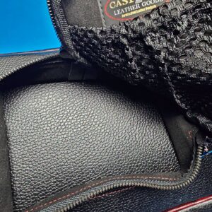 Castillo 6x12 Black Leather w/ Wine Stitching - Image 15