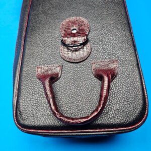 Castillo 6x12 Black Leather w/ Wine Stitching - Image 8