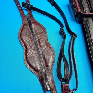 Castillo 6x12 Black Leather w/ Wine Stitching - Image 9