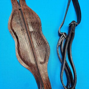 Castillo 4x8 Black Leather & Cognac w/ Lizard - Image 14