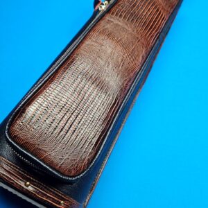 Castillo 4x8 Black Leather & Cognac w/ Lizard - Image 20