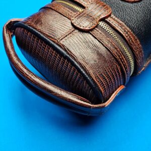 Castillo 4x8 Black Leather & Cognac w/ Lizard - Image 4