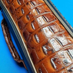 Castillo 4×8 Black Leather & Cognac w/ Embossed Gator - Image 10