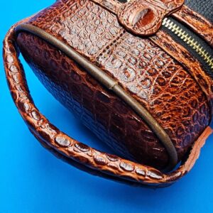 Castillo 4×8 Black Leather & Cognac w/ Embossed Gator - Image 11