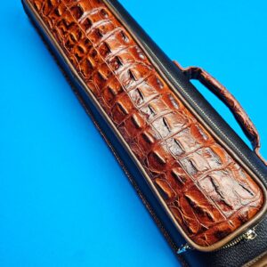 Castillo 4×8 Black Leather & Cognac w/ Embossed Gator - Image 13
