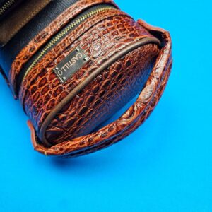 Castillo 4×8 Black Leather & Cognac w/ Embossed Gator - Image 14