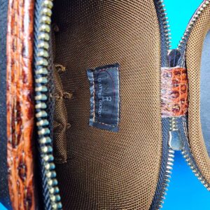 Castillo 4×8 Black Leather & Cognac w/ Embossed Gator - Image 15