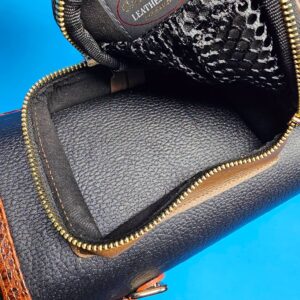 Castillo 4×8 Black Leather & Cognac w/ Embossed Gator - Image 19