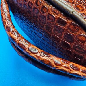 Castillo 4×8 Black Leather & Cognac w/ Embossed Gator - Image 23