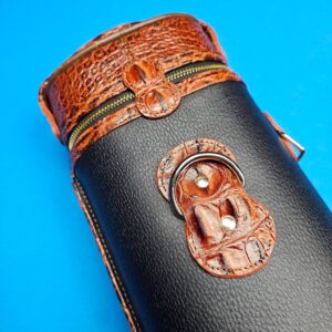 Castillo 4×8 Black Leather & Cognac w/ Embossed Gator - Image 25