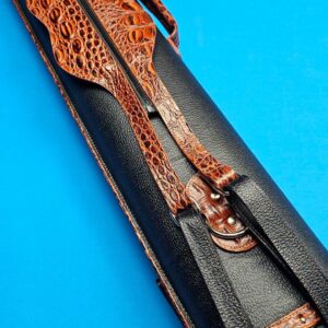 Castillo 4×8 Black Leather & Cognac w/ Embossed Gator - Image 3