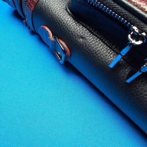 Castillo 3×5 Black Pebbled Leather & Dark Wine w/ Ostrich - Image 12