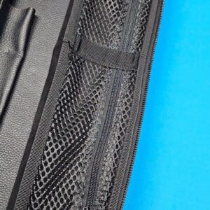 Castillo 3×5 Black Pebbled Leather & Dark Wine w/ Ostrich - Image 23