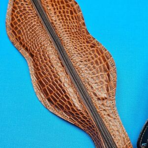 Castillo 3x5 Black Leather w/ Cognac Gator Accents - Image 10