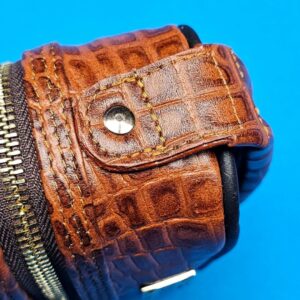 Castillo 3x5 Black Leather w/ Cognac Gator Accents - Image 13