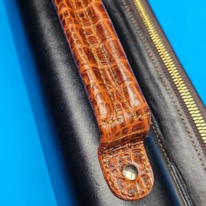 Castillo 3x5 Black Leather w/ Cognac Gator Accents - Image 14