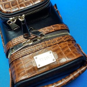 Castillo 3x5 Black Leather w/ Cognac Gator Accents - Image 18