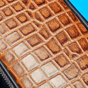 Castillo 3x5 Black Leather w/ Cognac Gator Accents - Image 21