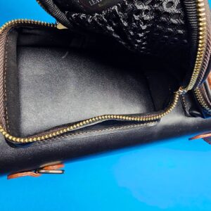Castillo 3x5 Black Leather w/ Cognac Gator Accents - Image 23