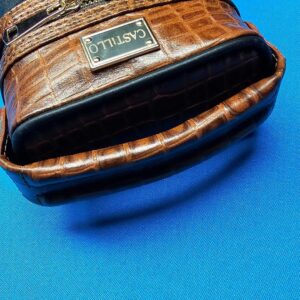 Castillo 3x5 Black Leather w/ Cognac Gator Accents - Image 3