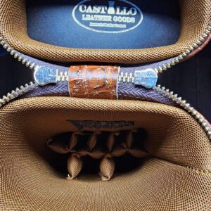 Castillo 3x5 Black Leather w/ Cognac Gator Accents - Image 5