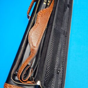 Castillo 3x5 Black Leather w/ Cognac Gator Accents - Image 6