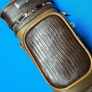 Castillo 3×5 Honey Brown Leather & Chocolate Lizard