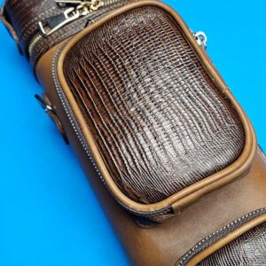 Castillo 3×5 Honey Brown Leather & Chocolate Lizard - Image 27