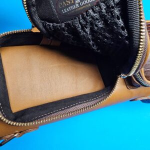 Castillo 3×5 Honey Brown Leather & Chocolate Lizard - Image 7