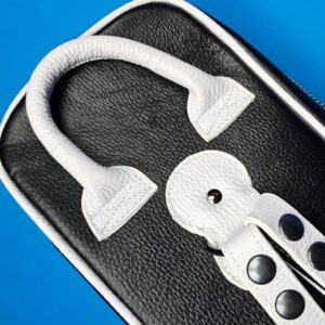 Castillo 4x8 Pebbled Black & White Leather - Image 10