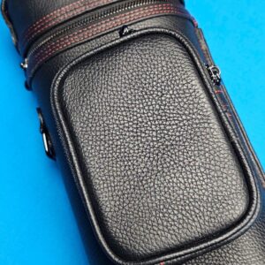 Castillo 4x8 Black Leather w/ Red Stitching