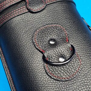 Castillo 4x8 Black Leather w/ Red Stitching - Image 4