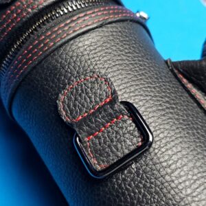 Castillo 4x8 Black Leather w/ Red Stitching - Image 9