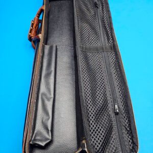 Castillo 4x8 Black Leather w/ Cognac Ostrich Trim - Image 14