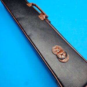 Castillo 4x8 Black Leather w/ Cognac Ostrich Trim - Image 21