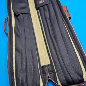 Castillo 4x8 Black Leather w/ Cognac Ostrich Trim - Image 5