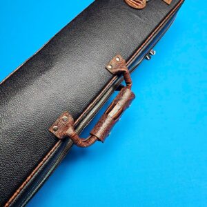 Castillo 4x8 Black Leather w/ Cognac Ostrich Trim - Image 7