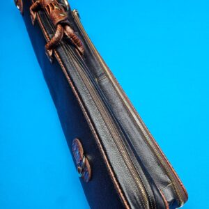 Castillo 4x8 Black Leather w/ Cognac Ostrich Trim - Image 8