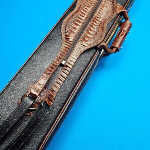Castillo 4x8 Black Leather w/ Cognac Ostrich Trim - Image 9