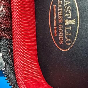 Castillo 3x5 Black/Wine Pebbled Leather - Image 11