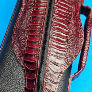 Castillo 3x5 Black/Wine Pebbled Leather - Image 14