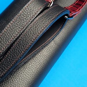Castillo 3x5 Black/Wine Pebbled Leather - Image 15