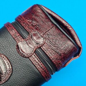 Castillo 3x5 Black/Wine Pebbled Leather - Image 16