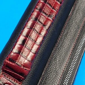 Castillo 3x5 Black/Wine Pebbled Leather - Image 22