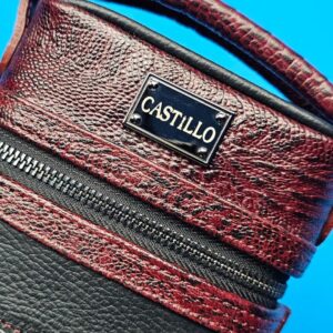 Castillo 3x5 Black/Wine Pebbled Leather - Image 6