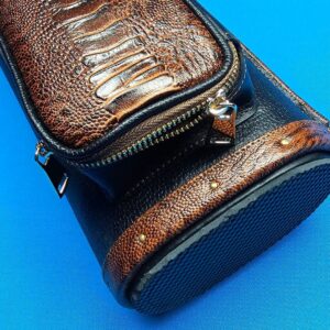 Castillo 4×8 Black Leather & Cognac (Ostrich) - Image 17