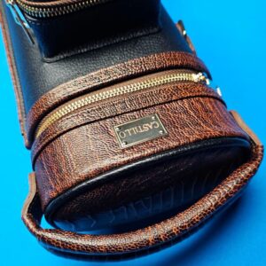 Castillo 4×8 Black Leather & Cognac (Ostrich) - Image 19
