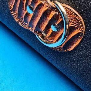 Castillo 4×8 Black Leather & Cognac (Ostrich) - Image 20