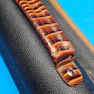 Castillo 4×8 Black Leather & Cognac (Ostrich) - Image 21