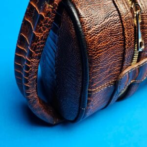 Castillo 4×8 Black Leather & Cognac (Ostrich) - Image 22